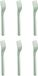 MICHELINO set de 6 couverts réutilisables en plastique, série Alythia, fourchette, couleur vert