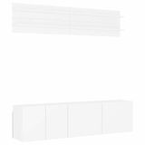 vidaXL meuble TV 6 pièces bois de chêne blanc