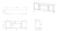 Cama Meble Juta EF Chest of Drawers Electric Fireplace 202x39,5x85 Zwart Linol Calabrië