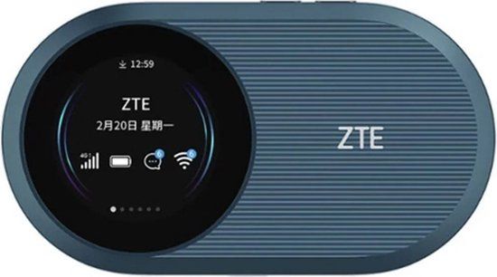 ZTE U10S Pro 4G MiFi Router - Blue - 4G - 300 Mbps - 32 Users - 10 Hours Battery Life