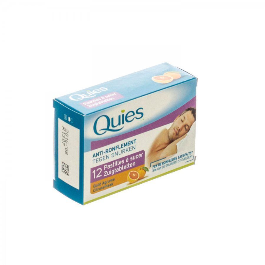 Quies anti snurk citrus Zuigtabletten 12 stuks