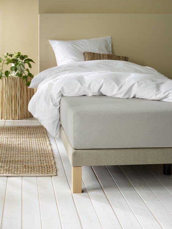 De Witte Lietaer Elena Jersey Hoeslaken - 180x200 - Silver