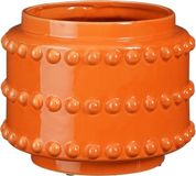 Mica Decorations Bloempot Boaz Gebobbeld Oranje 16.5 x 21 cm