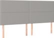 vidaXL Hoofdbord lichtgrijs stof 180x5x118/128 cm