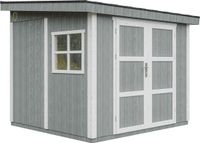 Timbela M938-CAVERN STEEL - LP SmartSide Tuinhuis op houtbasis - 5,9 m² - 248x294xH231 cm - met vloer en verf