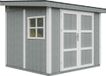 Timbela M938-CAVERN STEEL - LP SmartSide Tuinhuis op houtbasis - 5,9 m² - 248x294xH231 cm - met vloer en verf