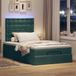 Prolenta Maison Exclusive - Ottoman bedframe met matrassen, donkergroen, 120x200 cm, fluweel
