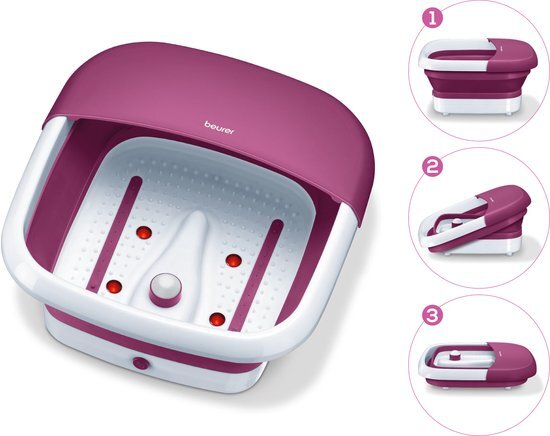 Beurer FB 30 Elektrisch Voetenbad - Voetmassage - Inklapbaar - Paars/Wit