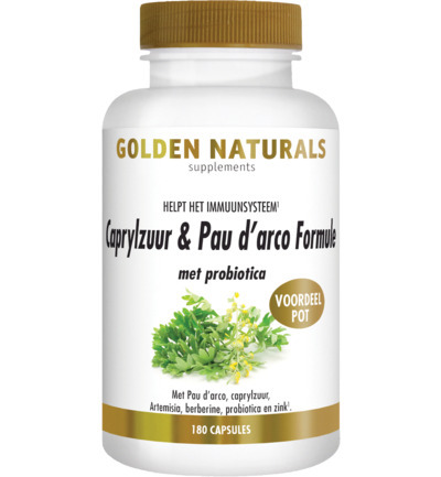 Golden Naturals Caprylzuur & pau d arco formula 180VC