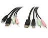 StarTech.com 1.8m DisplayPort KVM Switch Cable with Audio and Microphone - Black