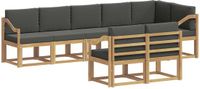 vidaXL Buiten bankenset 8 st Wit en antracietkleurig Polyester