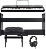 Fazley Piano numérique 88 touches - Avec leçons gratuites - FSP-500-BK