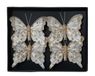 Decoris Vlinder veer l8b6h1 cm goud 4st kerst