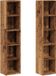 vidaXL Cd-kasten 2 st 21x16x93,5 bewerkt hout oud houtkleurig