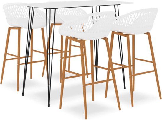 vidaXL 5-delige Barset wit