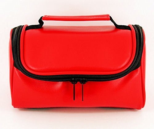 TGC Panasonic Lumix DC-TZ200, DC-ZS200 Camera Case Bag van ® met schouderriem en draaggreep (rood kunstleer)