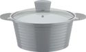 GSW Aluminiumse cocotte, Bolero, 28 cm, Induction, PFAS-vrije Vitafon coating, Grijs/Wit