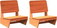 vidaXL Chaise de jardin 2 pièces 60x64x70,5 cm pin massif brun lavé