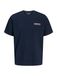 JACK & JONES Shirt 'JJJADE' navy / donkerrood / wit
