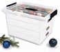 Boîte de rangement pour boules de Noël, capacité pour 125 boules, transparente