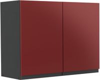 Vicco Glazen keukenkast R-Line, Rood/Antraciet, 80 cm