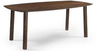 Giga Meubel Eettafel Leone - Deens Ovaal - Donkerbruin Hout - 200x100x76cm