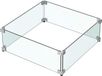 Merkloos Vuurkorf Windscherm van Gehard Glas, 44,5 x 44,5 cm