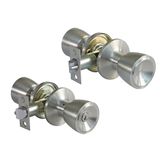 Amig - Knop 603 a.Inox 18/8 komvormig - Met buitensleutel - Deursluiting 60/70 mm - Vierkante rand - Roestvrij staal - Zilver - Deuren 35 tot 45 mm dik