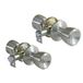 Amig - Knop 603 a.Inox 18/8 komvormig - Met buitensleutel - Deursluiting 60/70 mm - Vierkante rand - Roestvrij staal - Zilver - Deuren 35 tot 45 mm dik