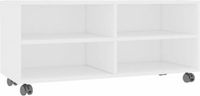vidaXL Tv-meubel met wieltjes 90x35x35 cm bewerkt hout wit