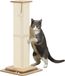 StarTech Kattenkrabpaal - Krabboom - Hoogte 87 cm - Met hangende bal - Bodemplaat 39,5 x 39,5 cm - Eén niveau - Hout - Eikenhout