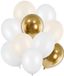 PartyDeco Ballonnenmix goud-wit 10 stuks
