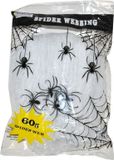 Merkloos / Sans marque Espa Nv 3x Wit spinnenweb met spinnen 60 gr - Halloween/horror thema decoratie