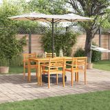 vidaXL Tuin Eettafel Set 5-delig Bruin Massief Acacia Hout