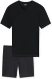 Uncover by Schiesser Schiesser Uncover Heren Shortama Korte Pyjama Zwart L