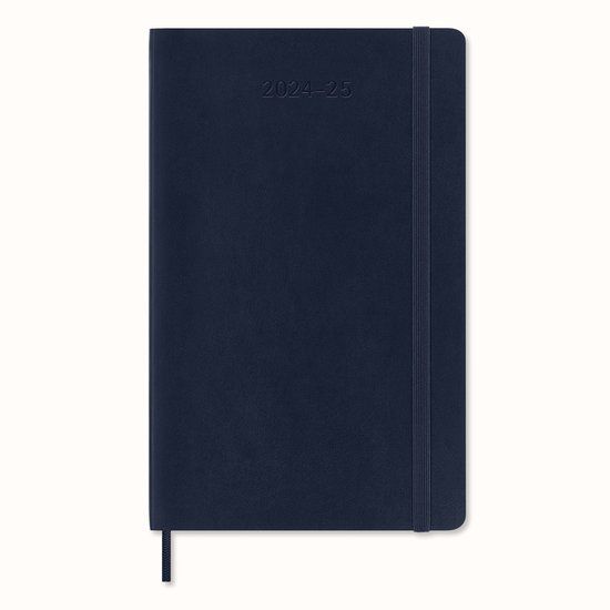 Moleskine 18 Maanden Agenda 2024/2025 - Wekelijks - Large - Zachte Kaft - Saffier Blauw