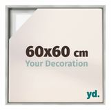 yd, Cadre photo 60x60 cm Argent mat - Cadre pour toile - MDF Lyon