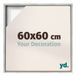 yd, Cadre photo 60x60 cm Argent mat - Cadre pour toile - MDF Lyon