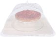 luance Lunace Vliegenkap/voedselkap tegen insecten - wit - D50 x H30 cm - opvouwbaar - paraplu