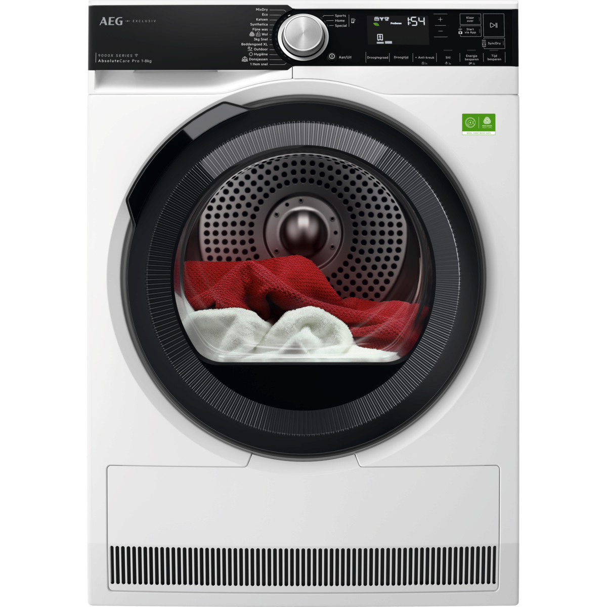 AEG Series 9000 TR97NURNBERG Warmtepompdroger - 8kg - Wit - Vrijstaand