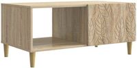 vidaXL Salontafel Sonoma Eiken 90 x 50 x 40 cm Bewerkt hout