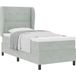 Maison Exclusive - Lit À Ressorts Avec Tête De Lit Gris Clair 200 x 90 cm Velours
