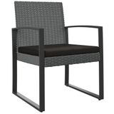 VidaXL Tuinstoelen 2 stuks Polyester Zwart/Grijs
