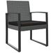 VidaXL Tuinstoelen 2 stuks Polyester Zwart/Grijs