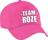 Bellatio Decorations Team roze petje - Volwassenen - Polyester - Unisex - Baseballcap