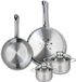 Fackelmann Set de 2 poêles 24 et 28 cm et 2 casseroles 12 et 14 cm Elo Profi Brillant