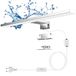 Aourow Lampe de miroir à LED pour salle de bain, 5 W, 300 mm, 500 lm, avec interrupteur et prise, blanc froid, 6500 K, IP44, étanche, 230 V