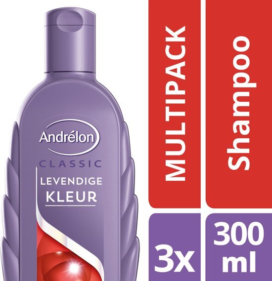 AndrÃ©lon Levendige Kleur - Shampoo - 300 ml - 3 stuks - voordeelverpakking