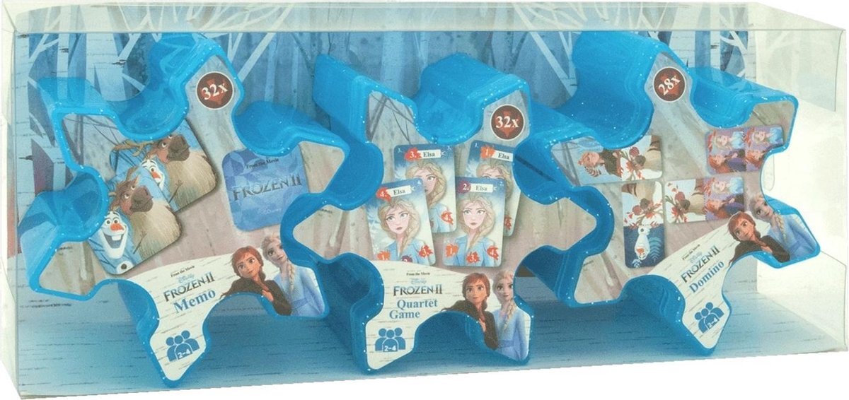 Disney Spellenset Frozen Ii Junior Karton Blauw 3-delig