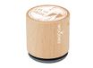 Stempel van hout en rubber, diameter 33 x 30 mm.